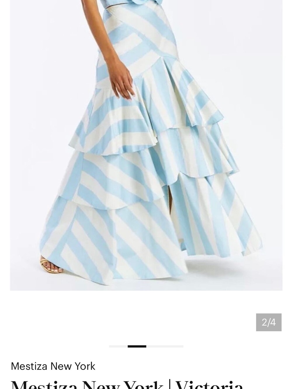 Mestiza Blue Stripe Convertible Skirt-NWT - Picture 7 of 7